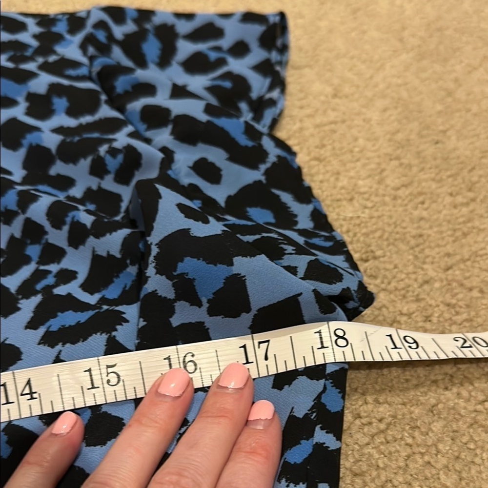 Banana Republic Blue Ruffled Wrap Mini Dress - Picture 6 of 8